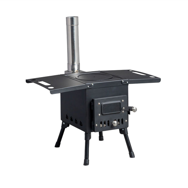 Wood Camping Stove Black, 22.6412.2014.57 inches