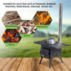 Wood Camping Stove Black, 22.6412.2014.57 inches