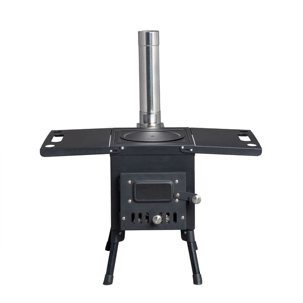 Wood Camping Stove Black, 22.6412.2014.57 inches