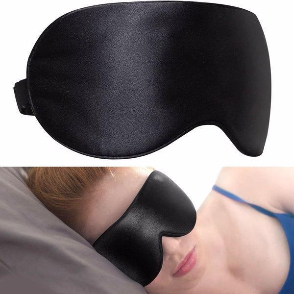 Silk Sleep Mask for Full Night's Rest - Block Out Light, Soft & Smooth